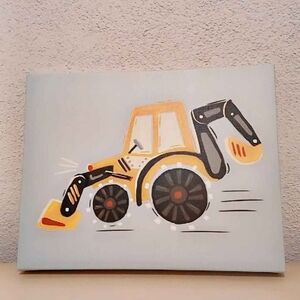 Children's Construction Vehicle Canvas Art